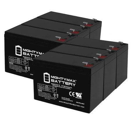12V 9Ah SLA Replacement Battery for Liebert GXT2-144BATKIT - 6PK -  MIGHTY MAX BATTERY, MAX3983913